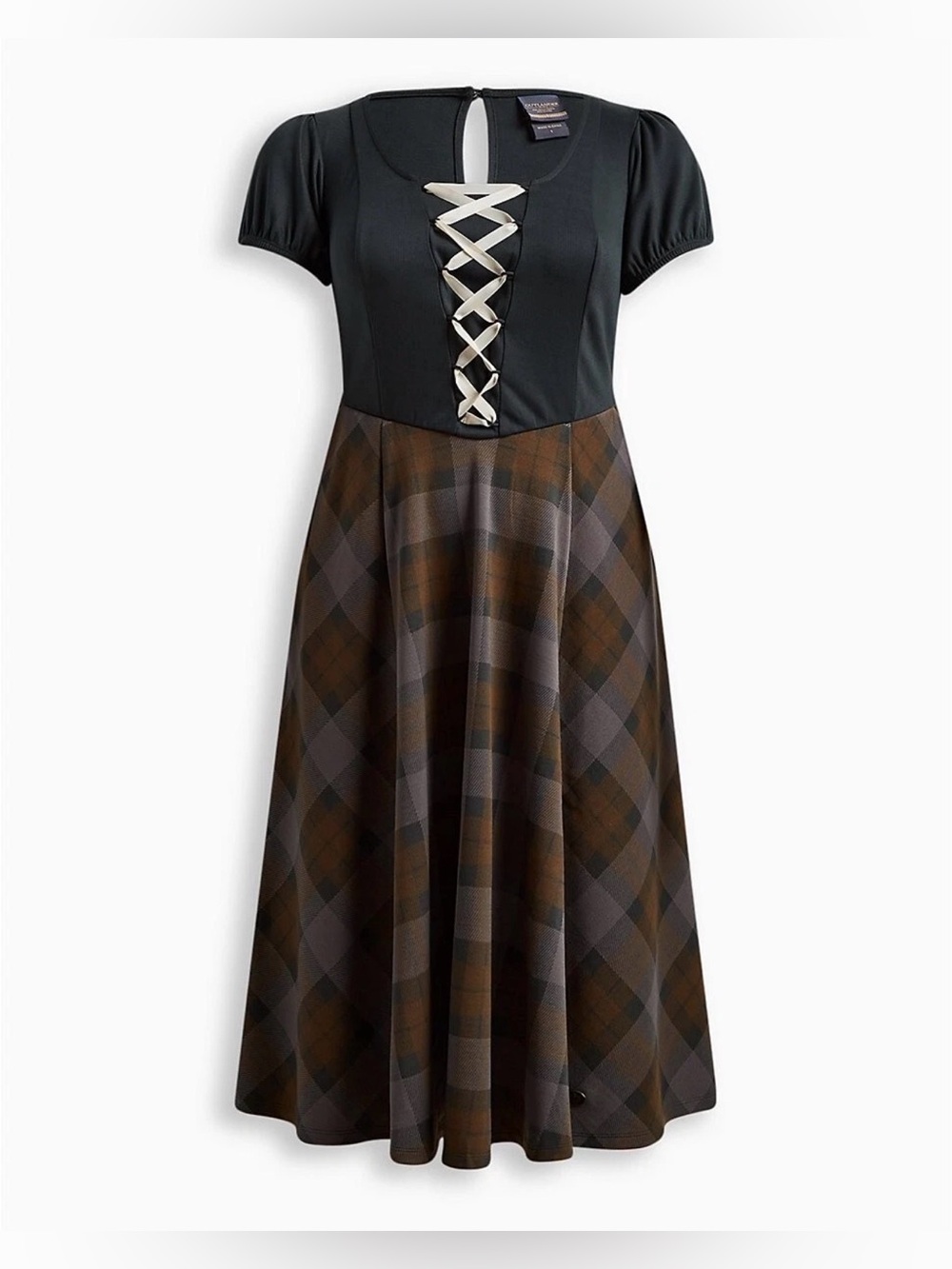 Torrid Outlander short sleeve tartan Halloween cosplay Dress size 3X - Picture 2 of 13